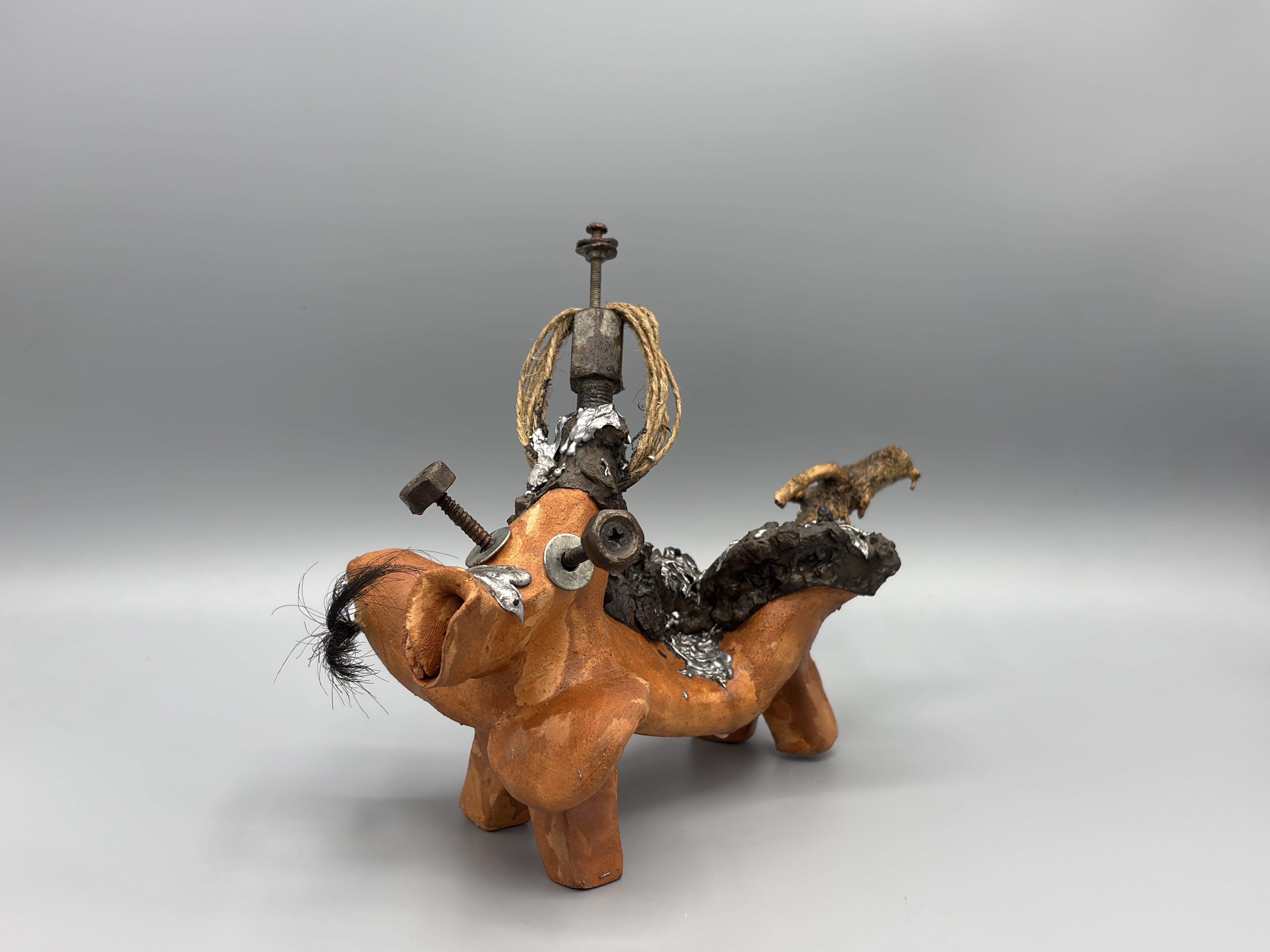 Mojahid Musa, found object, clay sculptures,dhaka art summit